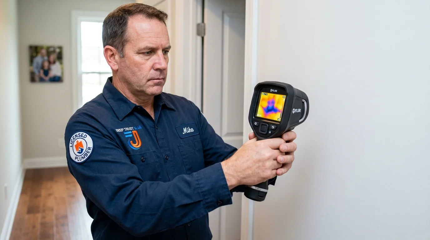 Thermal imaging leak detection by Johns Plumbing LLC in Plainville